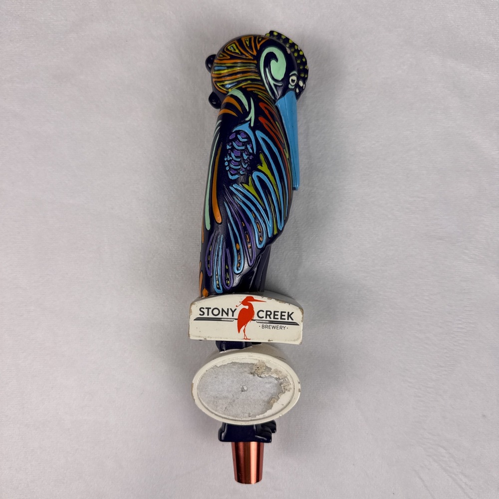 Stony Creek Brewery Beer Tap Handle Colorful Figural Bird Design 11.5 Inch - Picture 4 of 5